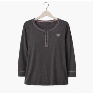 Tommy Hilfiger Gray Preppy Long Sleeve Tee Sz Lg